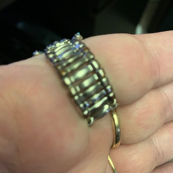 Costume Turquoise and Zirconia statement ring - Picture 5 of 6